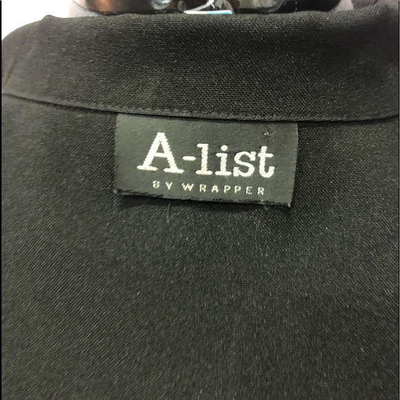A-LIST BY WRAPPER Ladies tailored black sleeved jacket/blazer size 8 ex cond - Picture 8 of 9